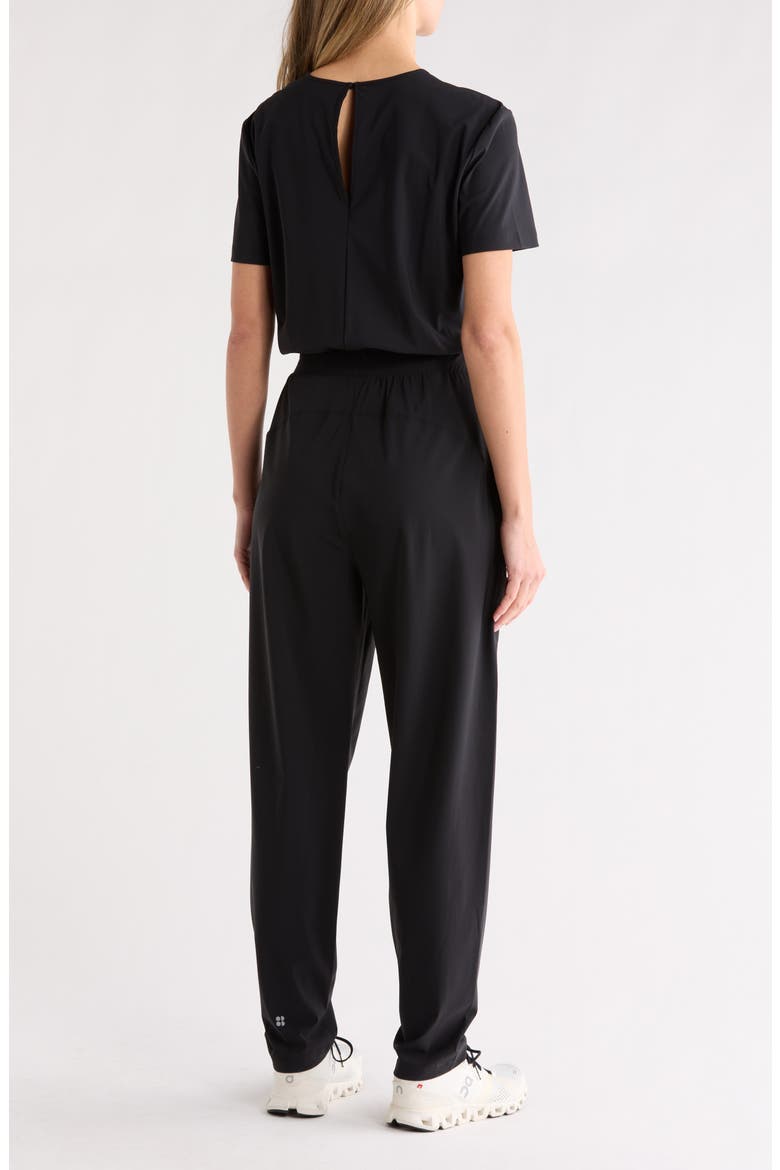 Explorer Short Sleeve Jumpsuit, Alternate, color, BLACK