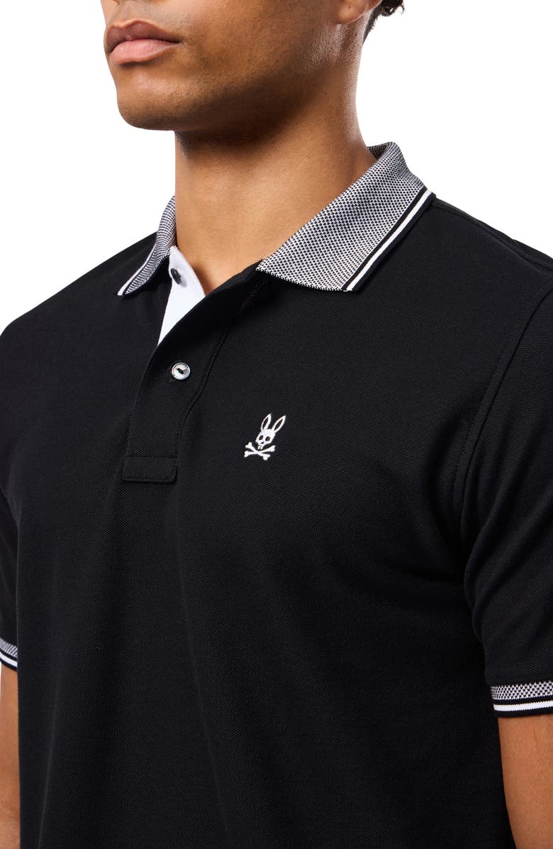 Psycho Bunny Bradford Tipped Piqué Knit Polo, Alternate, color, 