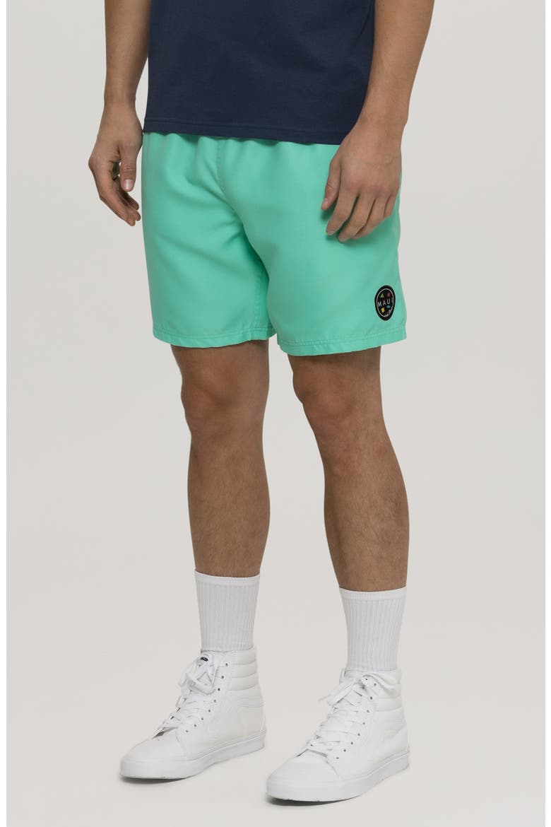 Party On Microfiber Swim Trunks, Alternate, color, MINT