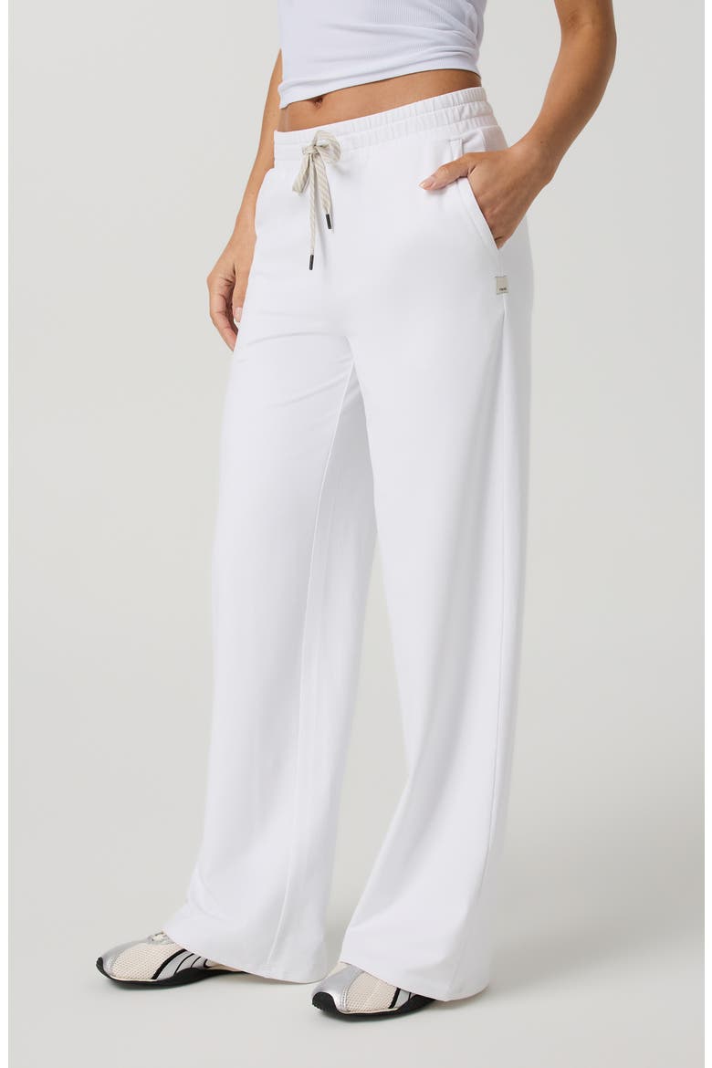 Halo Essential Wide Leg Sweatpants, Alternate, color, WHITE
