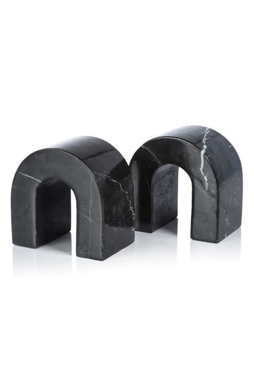 Zodax Martil Set Of 2 Marble Bookends In Black