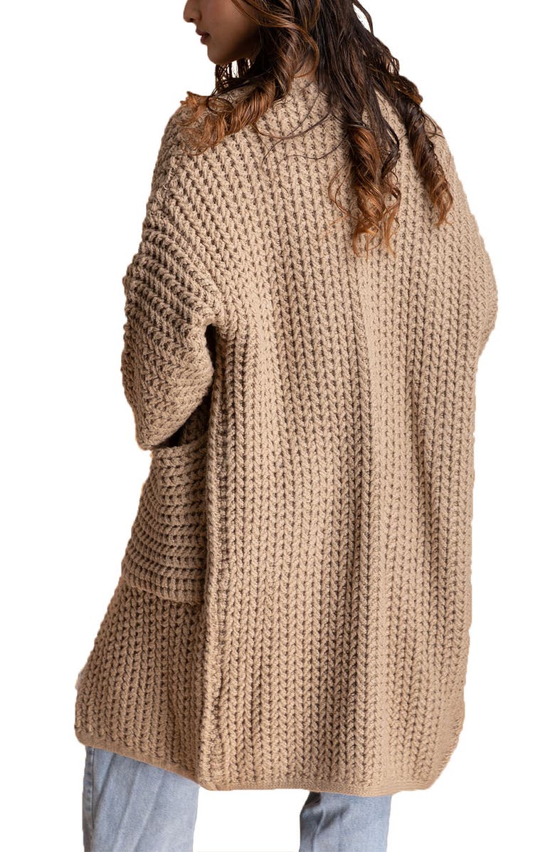 SAACHI Knit Open Front Cardigan, Alternate, color, Taupe