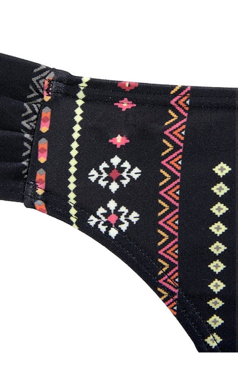 LASCANA Pattern Classic Bikini Bottom, Alternate, color, Black Printed