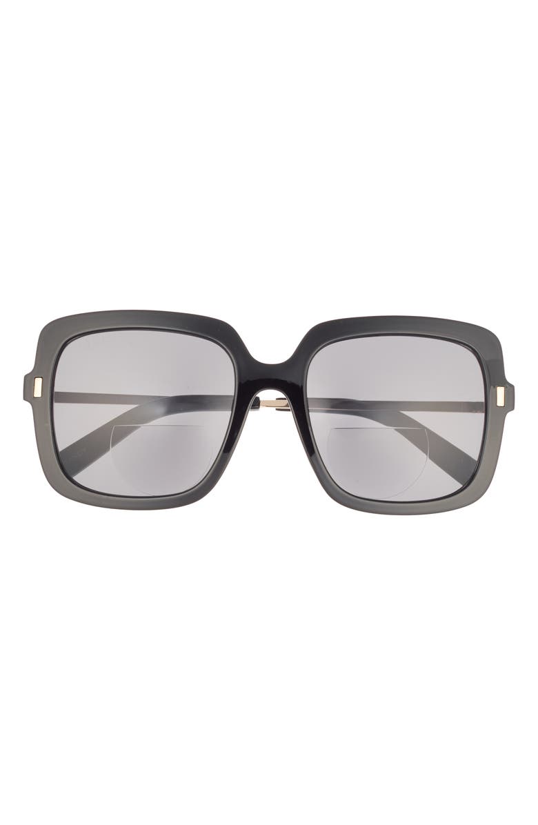 DIFF Sandy 54mm Square Bifocal Reading Sunglasses Glasses, Main, color, Black