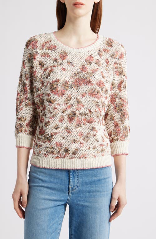 Nic + Zoe Nic+zoe Pattern Play Sweater In Neutral
