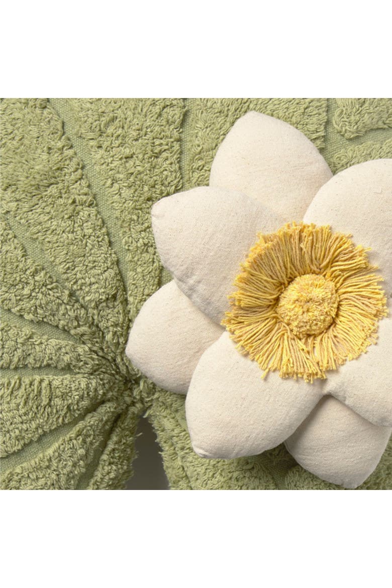 Floor Cushion Water Lily, Alternate, color, Matcha, Natural