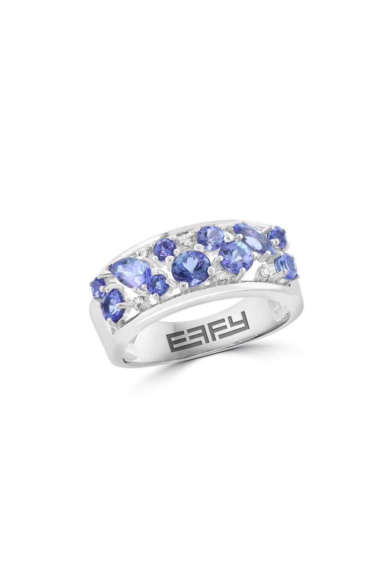 Sterling Silver Diamond & Tanzanite Ring, Main, color, PURPLE