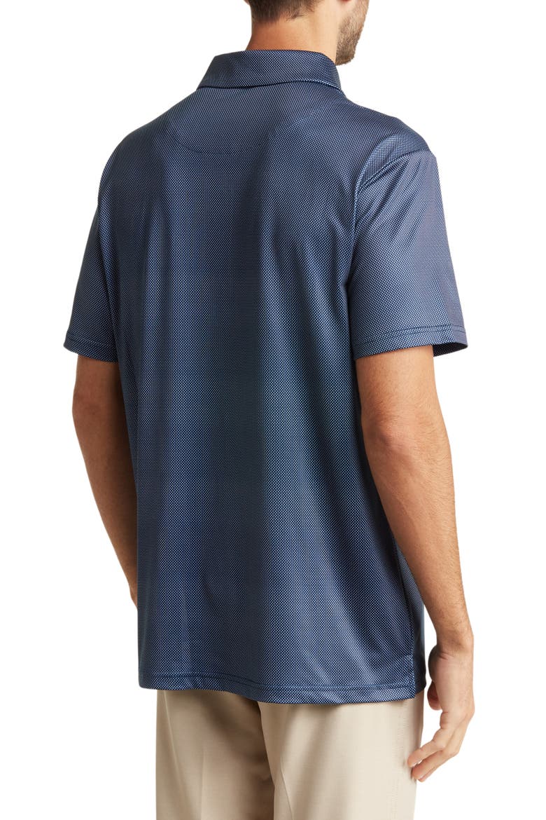Performance Geometric Polo, Alternate, color, NAVY