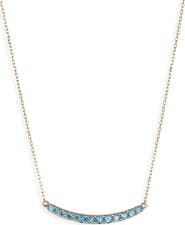 Bony Levy 14K Gold Citrine Curved Bar Pendant Necklace