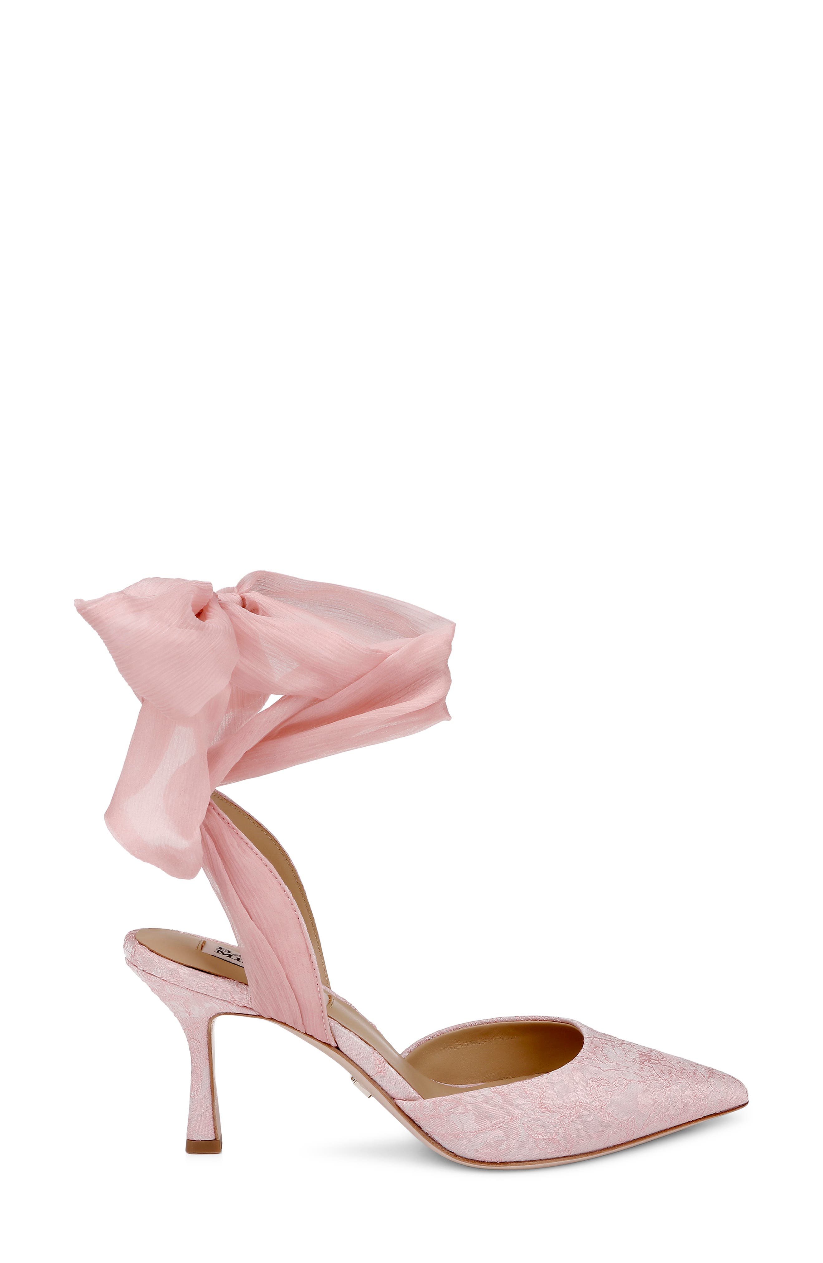 Blaze II Ankle Tie Pointed Toe Pump, Alternate, color, PINK JACQUARD