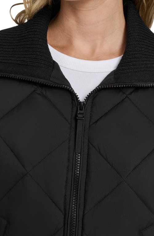 Champion Diamond Quilted Shawl Collar Jacket In Black
