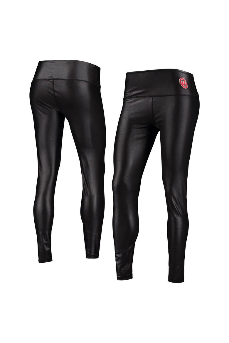 Women's ZooZatz Black Oklahoma Sooners Shine Liquid Leggings, Main, color, Black