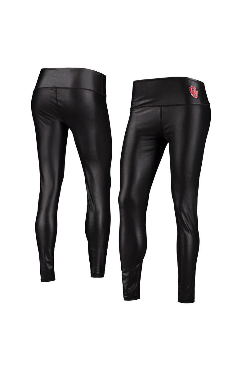 ZOOZATZ Women's ZooZatz Black Oklahoma Sooners Shine Liquid Leggings, Main, color, Black