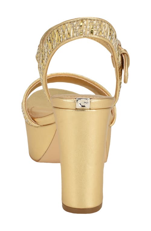 Guess Haldem Platform Sandal In Gold