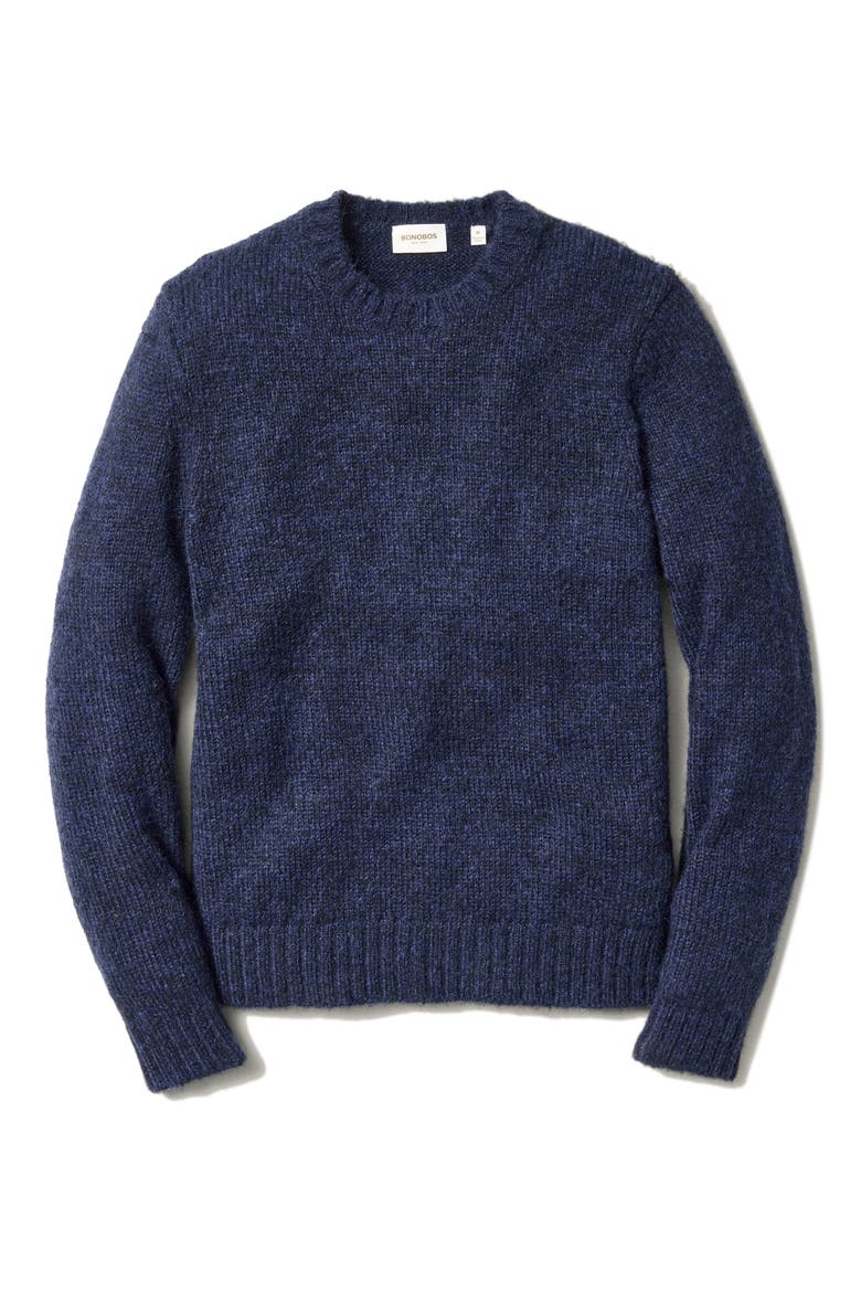 Luxe Mohair & Wool Blend Crewneck Sweater, Alternate, color, MOON SHADOW AW-E434