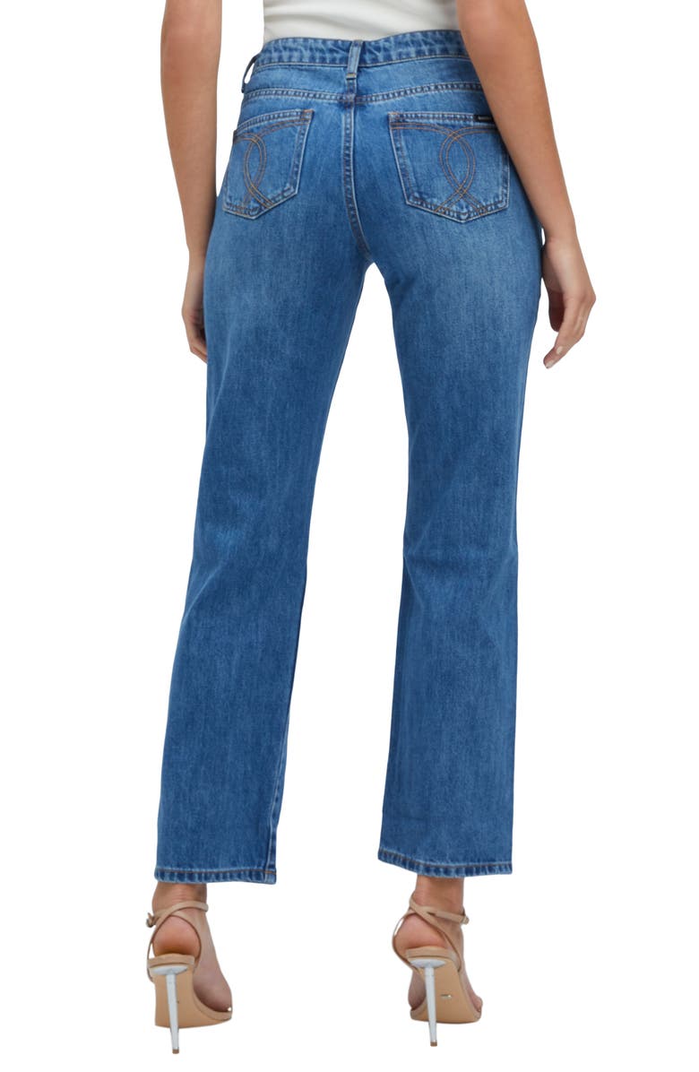 Bardot Lola Distressed Straight Leg Jeans, Alternate, color,