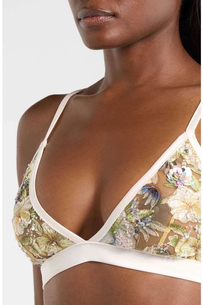 Sequin Embroidered Bralette, Alternate, color, CHAMPAGNE SPARKLE