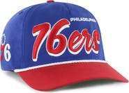 '47 Men's '47 Royal/Red Philadelphia 76ers Dropshadow Rope Hitch Adjustable Hat