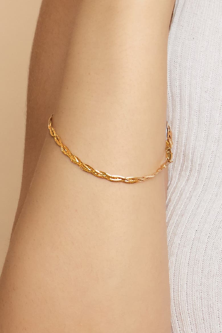 10K Gold Now & Forever Herringbone Bracelet, Alternate, color, Yellow Gold