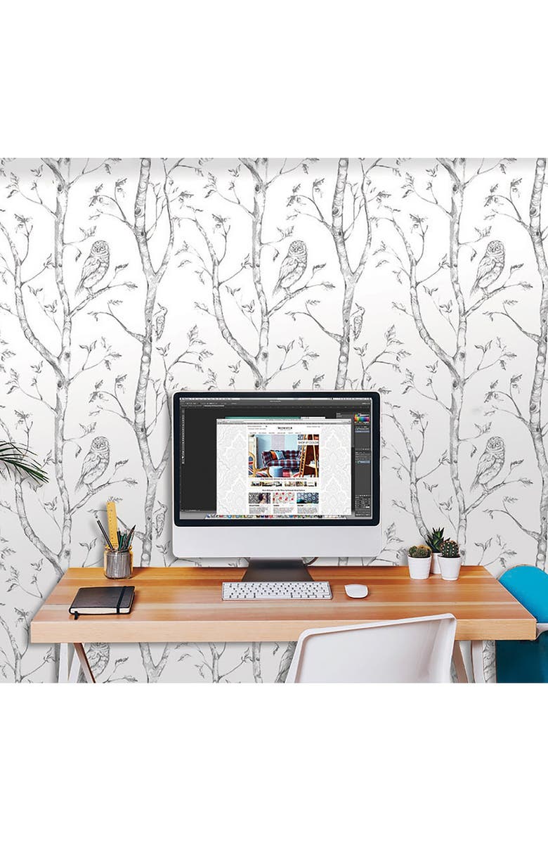 Wallpops 'Woods' Reusable Peel & Stick Vinyl Wallpaper, Alternate, color, 