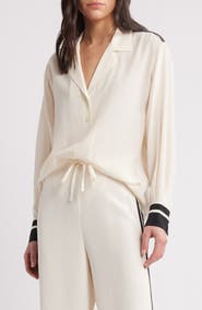 FRAME The Silk Pajama Button-Up Shirt