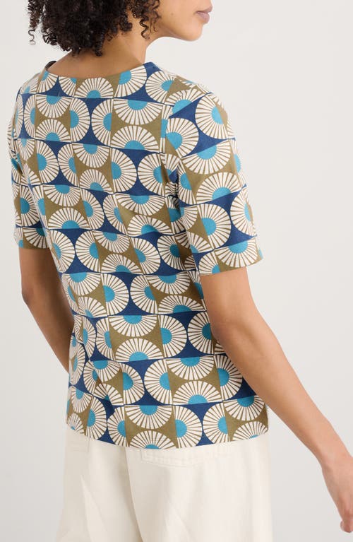 Seasalt Cornwall Poisson Print Organic Coton T-shirt In Multi