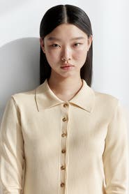 H&M Fine-knit button-front top
