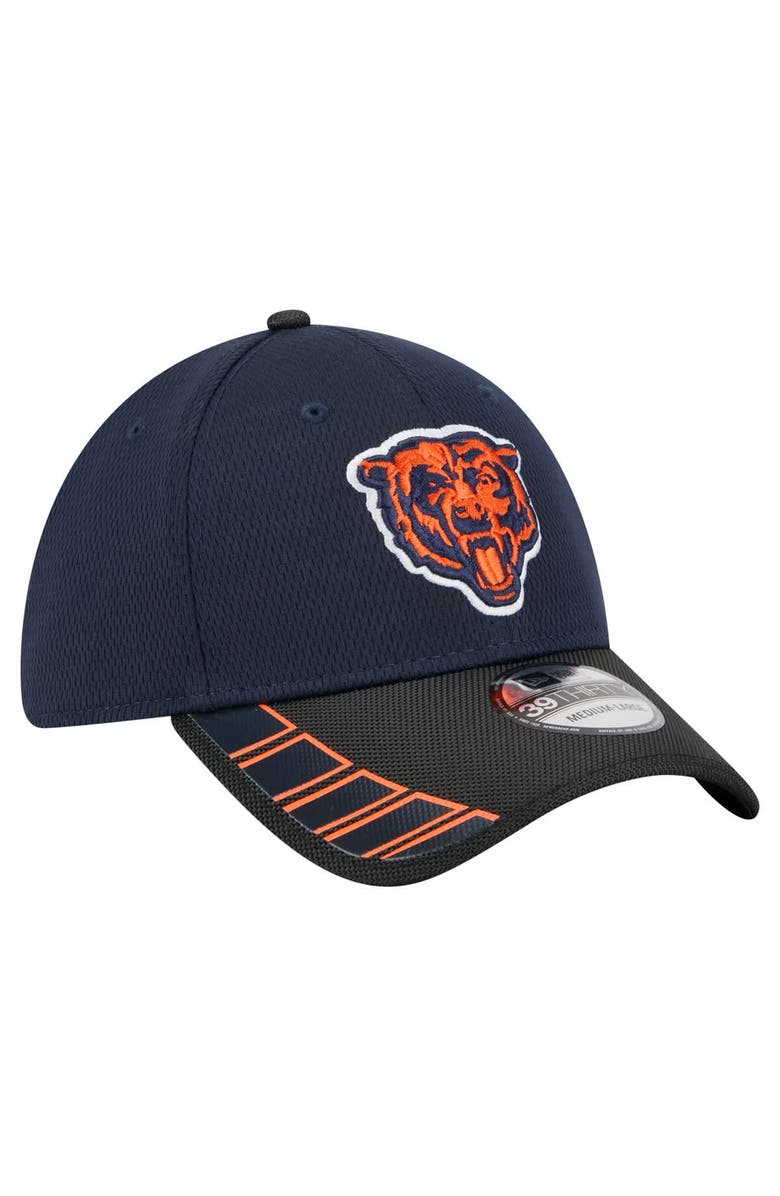 New Era Men's New Era Navy Chicago Bears Visor Hit 39THIRTY Flex Hat, Alternate, color, 