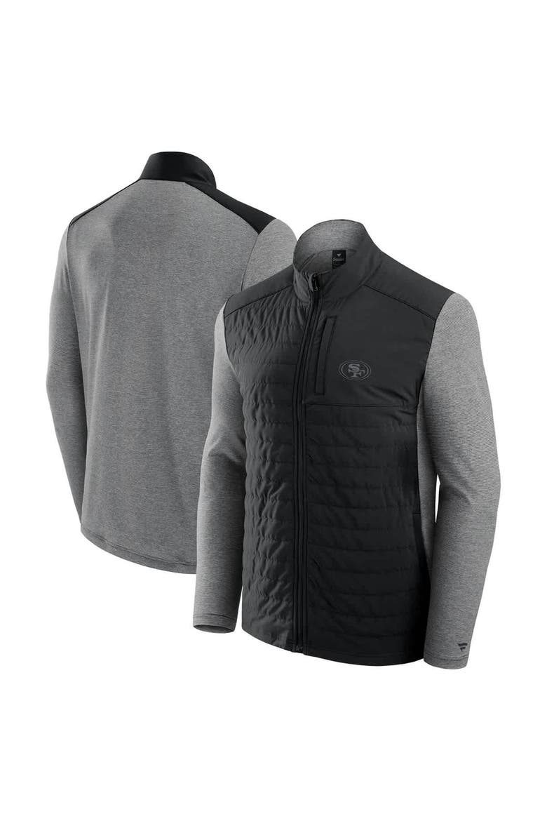Unisex Fanatics Black/Heather Gray San Francisco 49ers Front Office Tonal Full-Zip Jacket, Main, color, Black