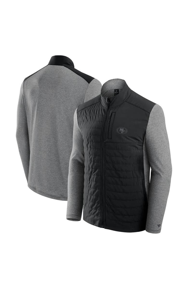 FANATICS Unisex Fanatics Black/Heather Gray San Francisco 49ers Front Office Tonal Full-Zip Jacket, Main, color, Black