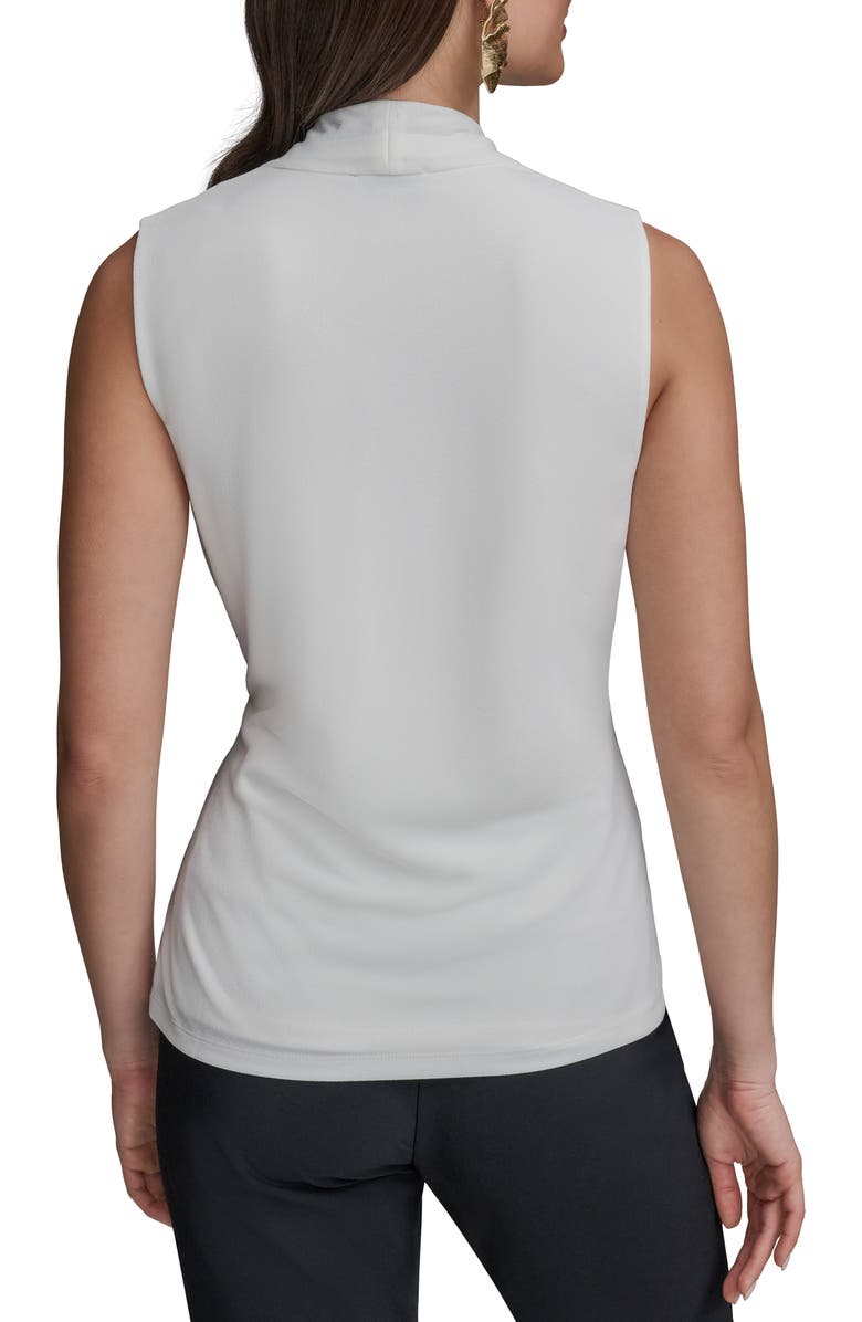 Donna Karan New York Embellish Sleeveless Faux Wrap Crepe Top, Alternate, color, 