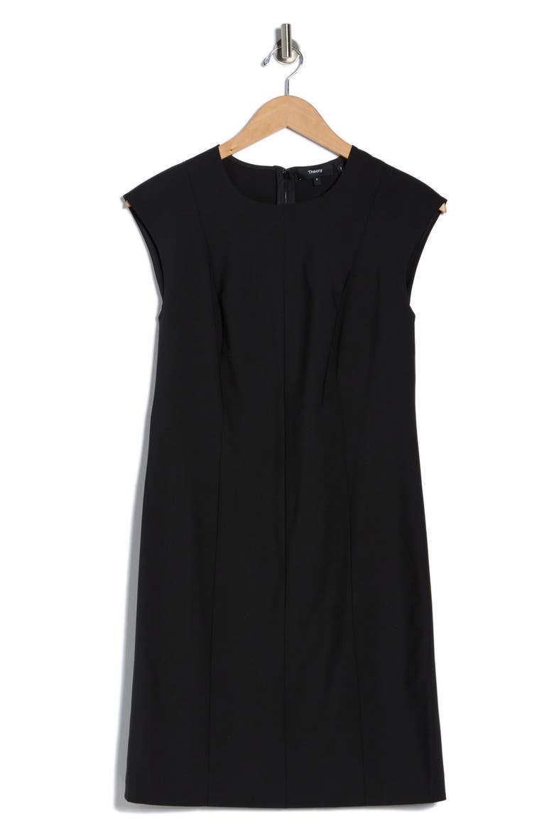 Onine Stretch Wool Shift Minidress, Alternate, color, BLACK