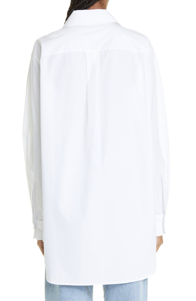 Area Pleated Heart Bib Cotton Tuxedo Shirt, Alternate, color, 