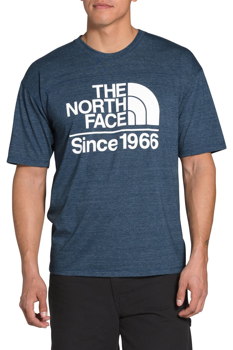 Field Crewneck T-Shirt, Main, color, SHADY BLUE HEATHER