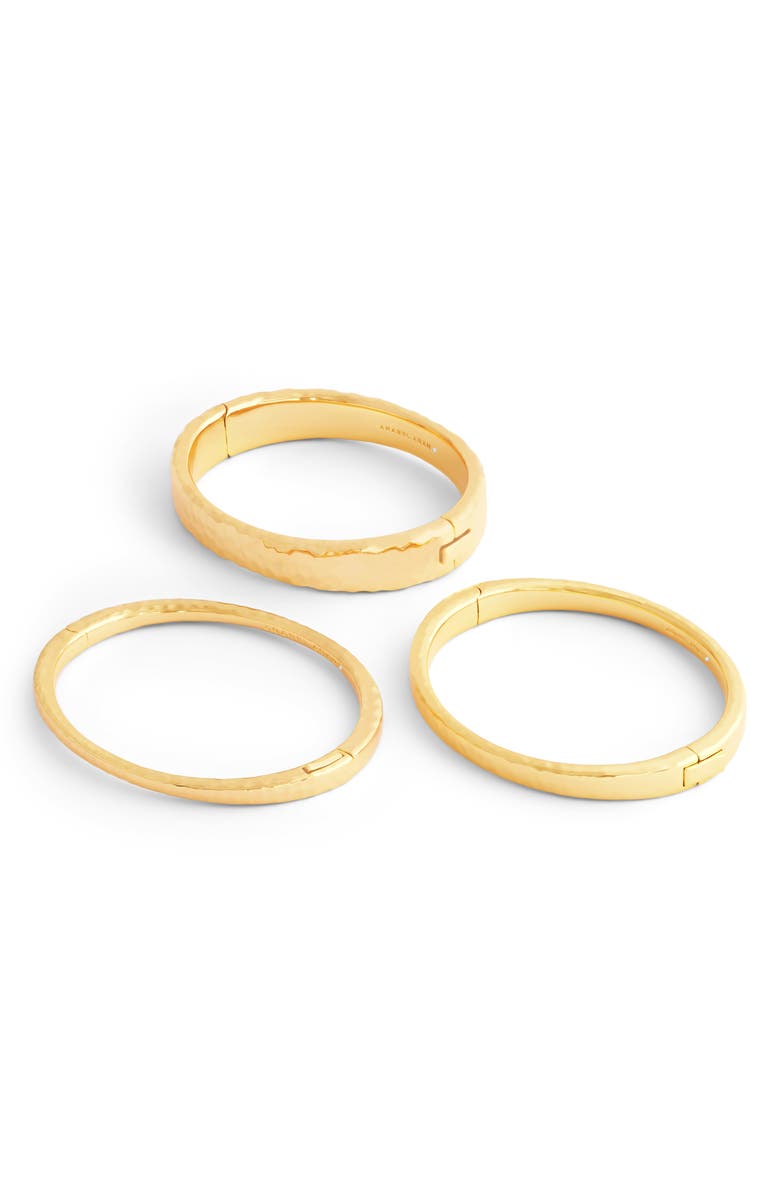 Anabel Aram Jewelry Farrier Medium Hinged Bangle, Alternate, color, Gold