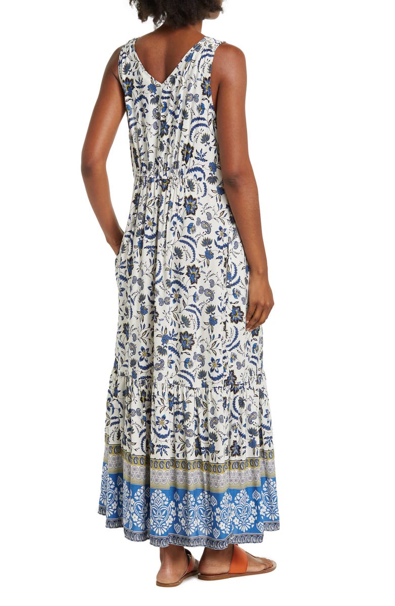 beachlunchlounge Freesia Print Maxi Dress, Alternate, color, 