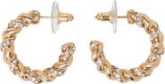 maje Twisted rhinestone hoop earrings