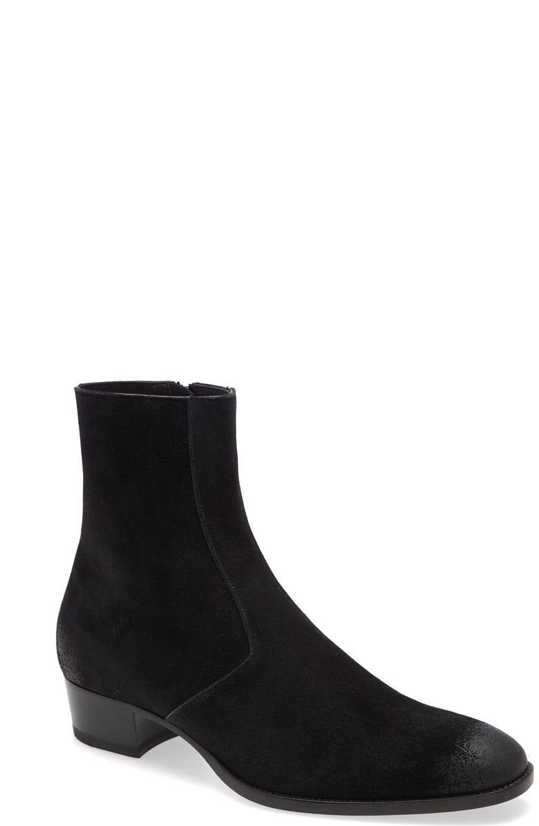 Saint Laurent Wyatt Zip Boot, Main, color,