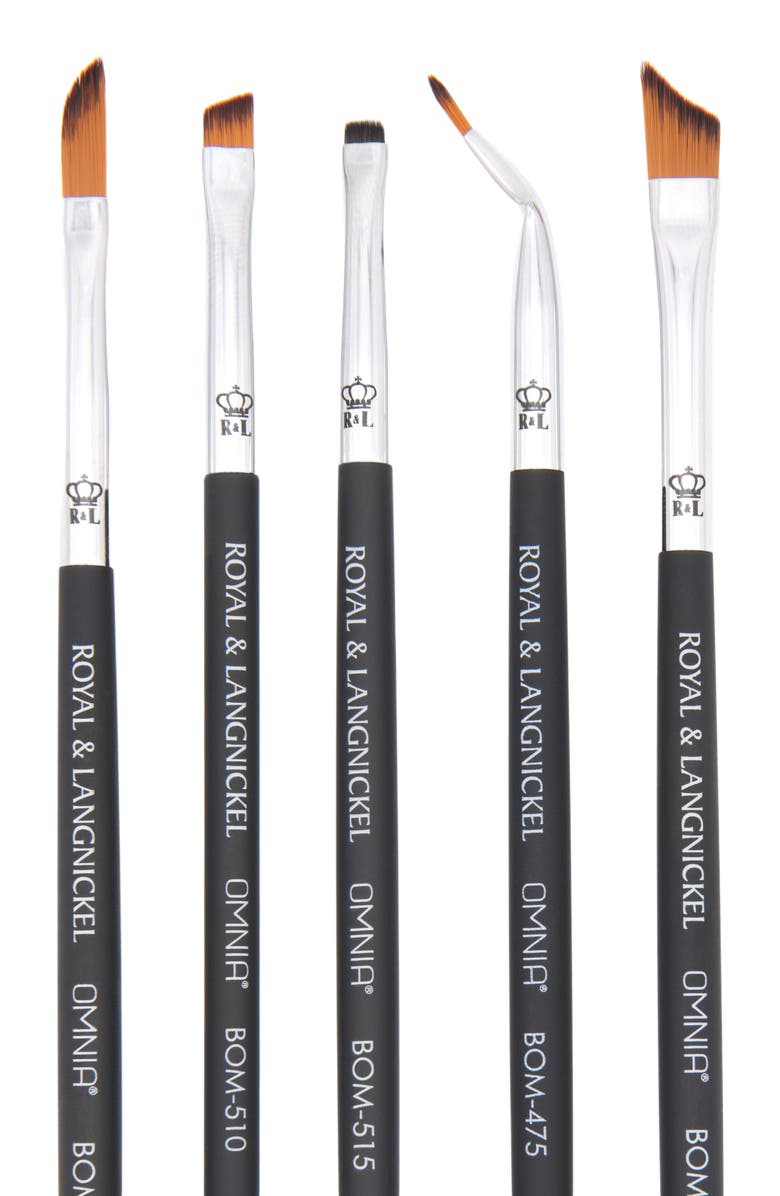 OMNIA Brush Pro Line and Define Makeup Brush Set, Alternate, color, Black