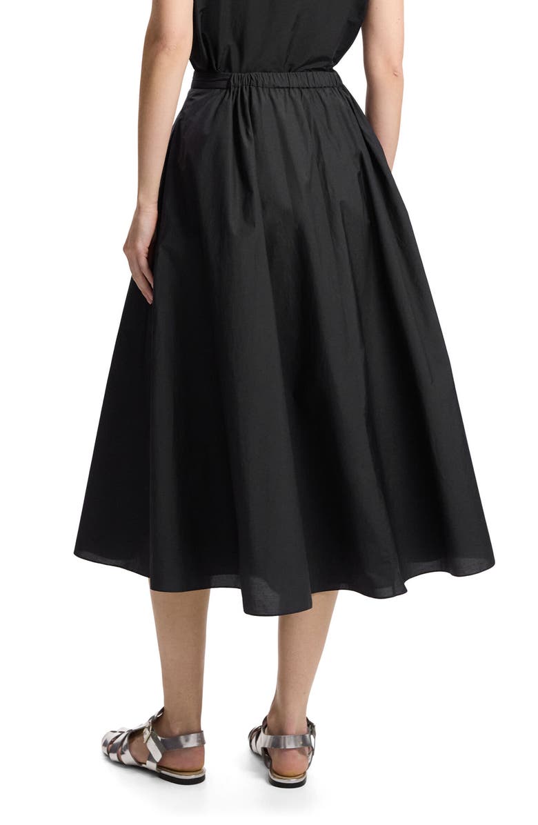 Theory High Waist Circle Skirt, Alternate, color, Black