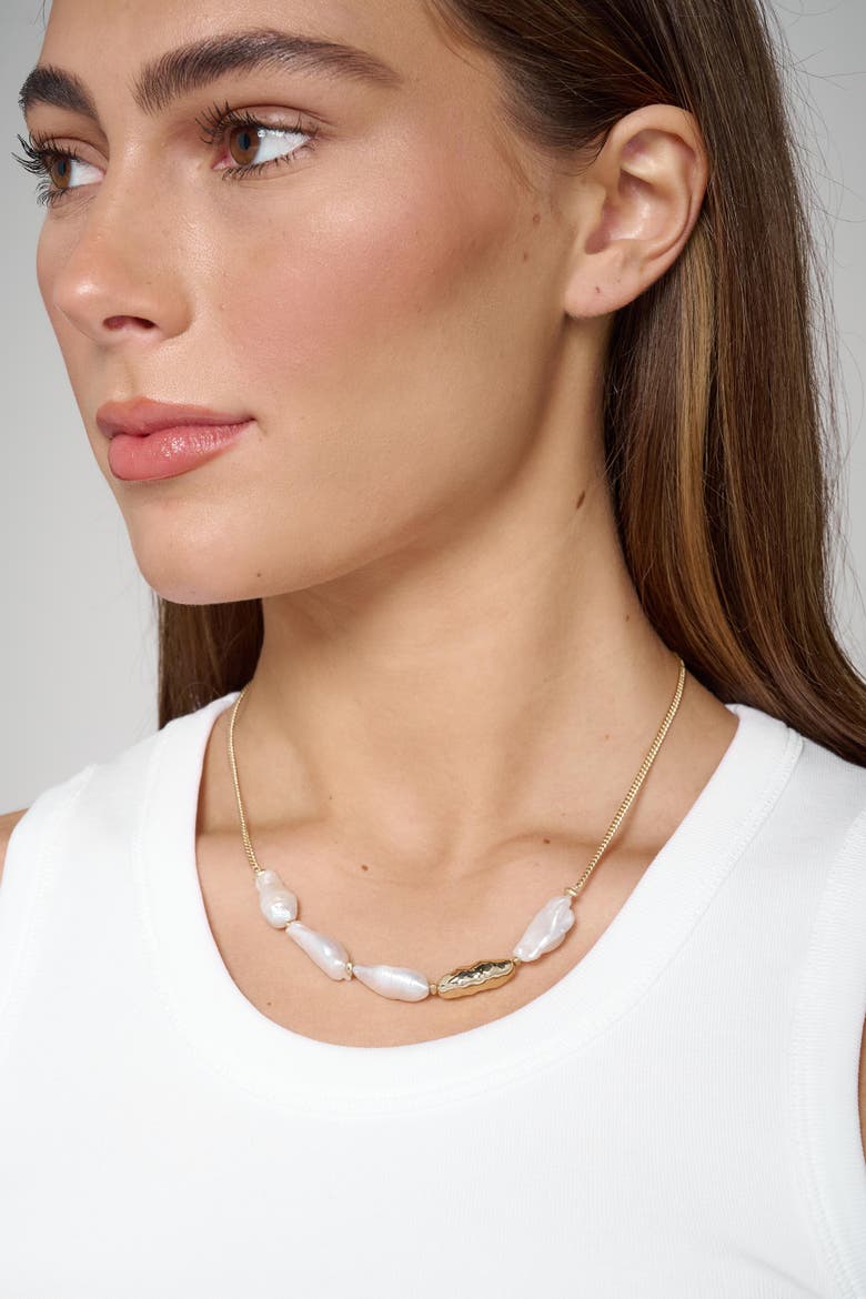 Lustre Necklace, Alternate, color, Gold