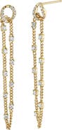 Bony Levy 18K Gold Varda Diamond Chain Drop Earrings (Online Trunk Show)