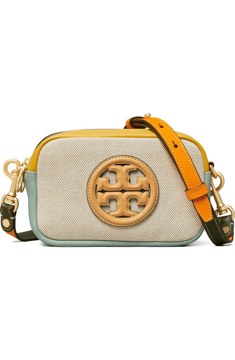 Tory Burch Perry Bombé Canvas Mini Crossbody Bag, Main, color,