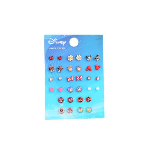 Disney Minnie Mouse & Friends Stud Earrings, Pack Of 16 Pairs In Multi