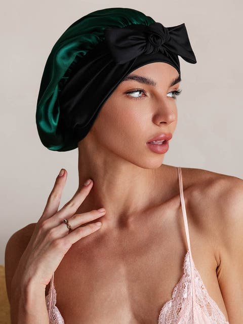 Pure Silk Bowknot Tie Bonnet