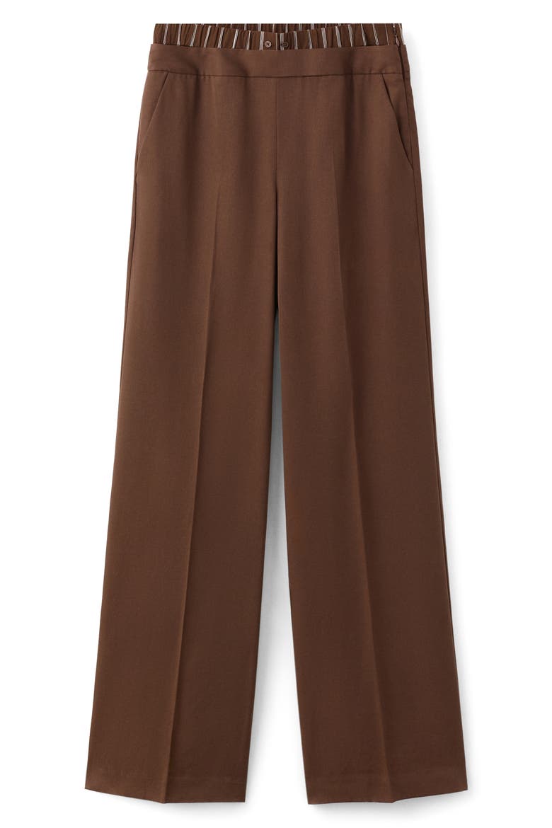 Wide Leg Pants, Main, color, BROWN