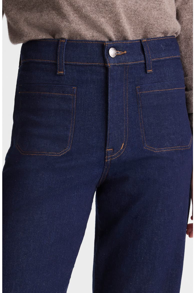 The Emmy Patch Pocket High Waist Wide Leg Jeans, Alternate, color, RINSE WASH