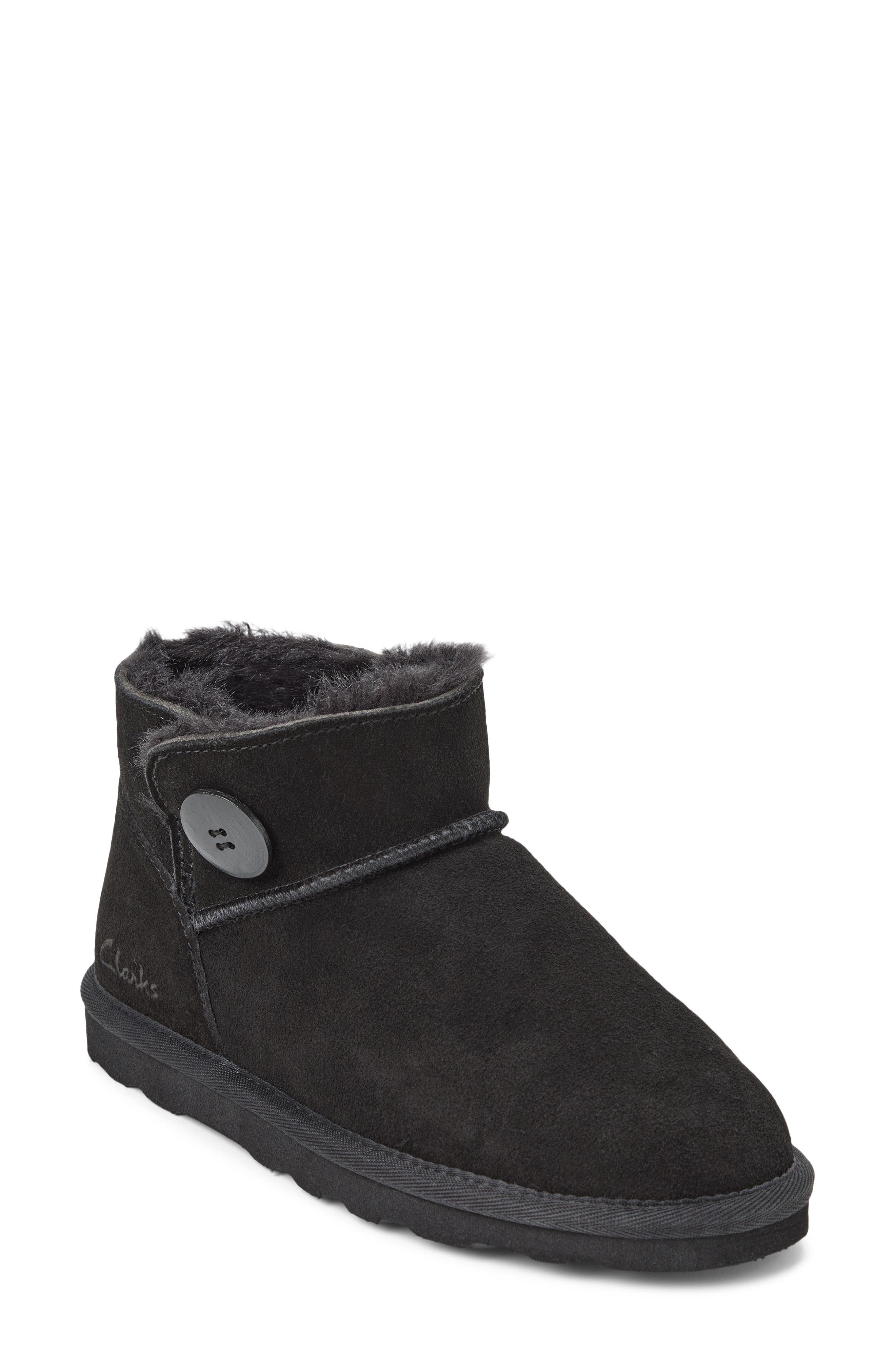 Suede Faux Shearling Bootie