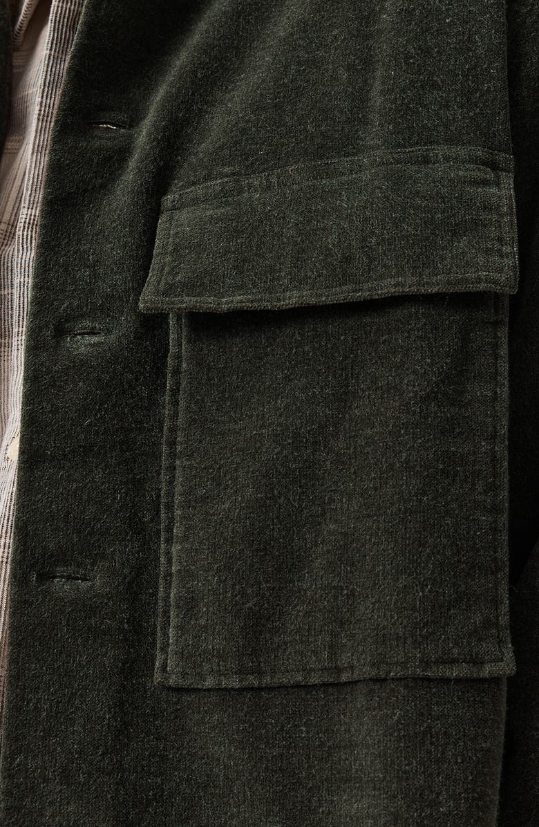 AllSaints Hawker Stretch Corduroy Overshirt, Alternate, color, Gull Brown