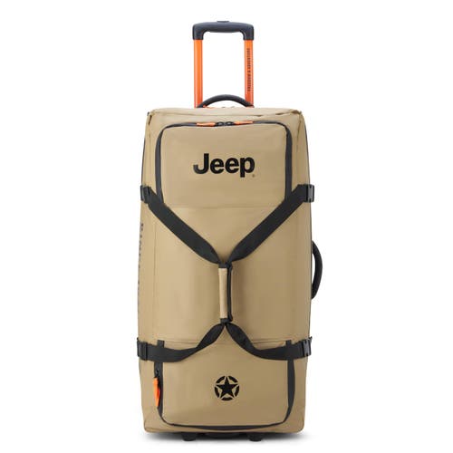 Jeep Js005a 31 Inch Two Wheel Rolling Travel Duffle Bag In Sand